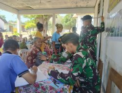 Satgas Yonkav 6/Naga Karimata Berikan Penyuluhan Kesehatan Di Perbatasan