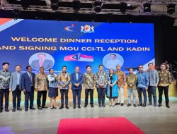 Ketua Umum KADIN Indonesia Mendarat di Dili imor Leste, Disambut dengan Tarian Likurai