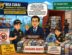 Bea Cukai Amankan 43 Kontainer Pakaian Bekas Impor Ilegal Senilai Rp37,5 Miliar