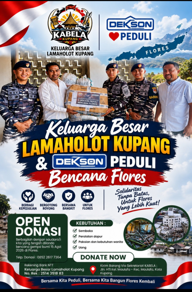 Keluarga Besar Lamaholot Kupang Peduli Bencana, Bersama TNI AU Salurkan Bantuan untuk Korban Gempa Flores 1 IMG 20260820 003435