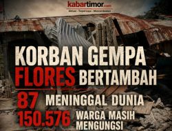 Korban Gempa Flores Bertambah 87 meninggal dunia dan150.576 Warga Masih Mengungsi