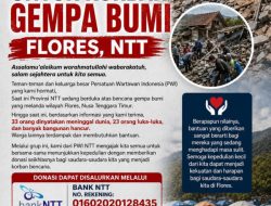 PWI NTT Terima Donasi Gempa Flores dari PWI Jaya & Jatim 