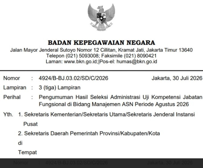 Menuju ASN Profesional, BKN Umumkan Hasil Seleksi Administrasi 1 Screenshot 20260801 1702542